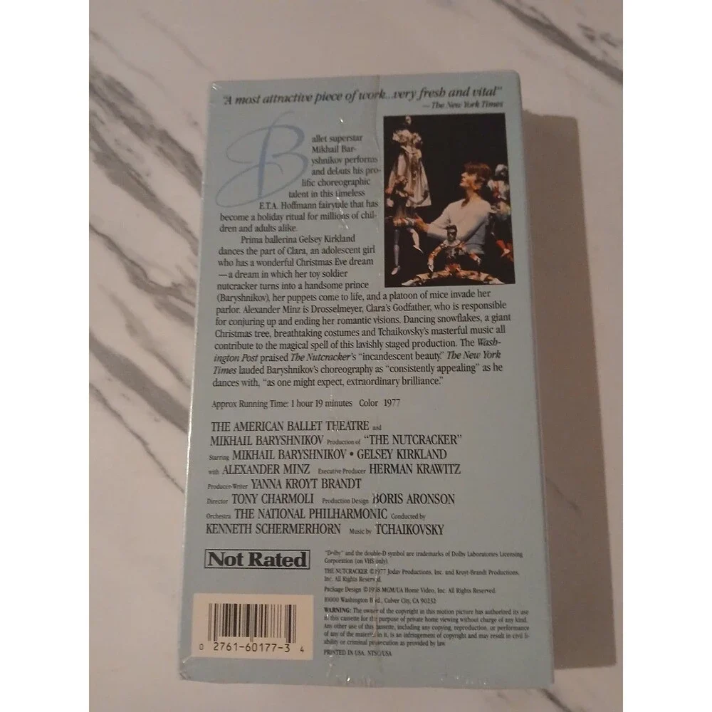 The Nut Cracker VHS 1997 The American Ballet Theatre and Mikhail Baryshnikov NEW - Picture 6 of 6